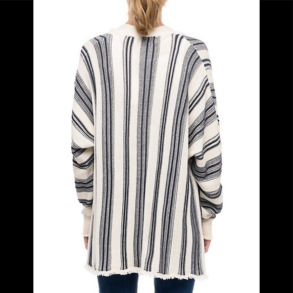 John + Jenn | Harrison Open Cardi in Sailor Stripe Size Small Revolve - Picture 2 of 3